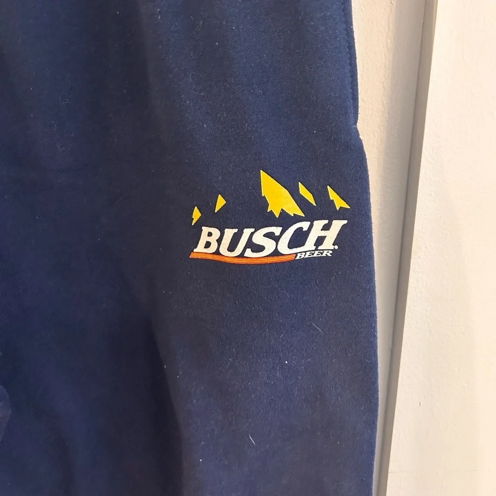 Vintage Jerzees Busch Beer sweatpants side stripes